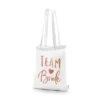 Tote Bag - Team Bride, Hvid, 39 X 42 cm