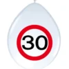 Trafikskilt 30 Års Fødselsdags Balloner (30cm.)
