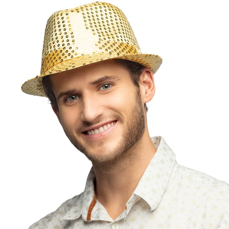 Trilby Hat Guld til Voksne