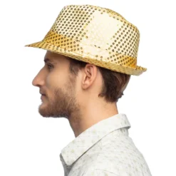 Trilby Hat Guld til Voksne