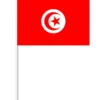 Tunesisk Papirflag på Pind, 27 x 20 cm