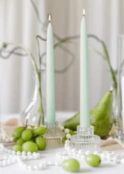 Vendbare Glas Lysestager, 4 stk.