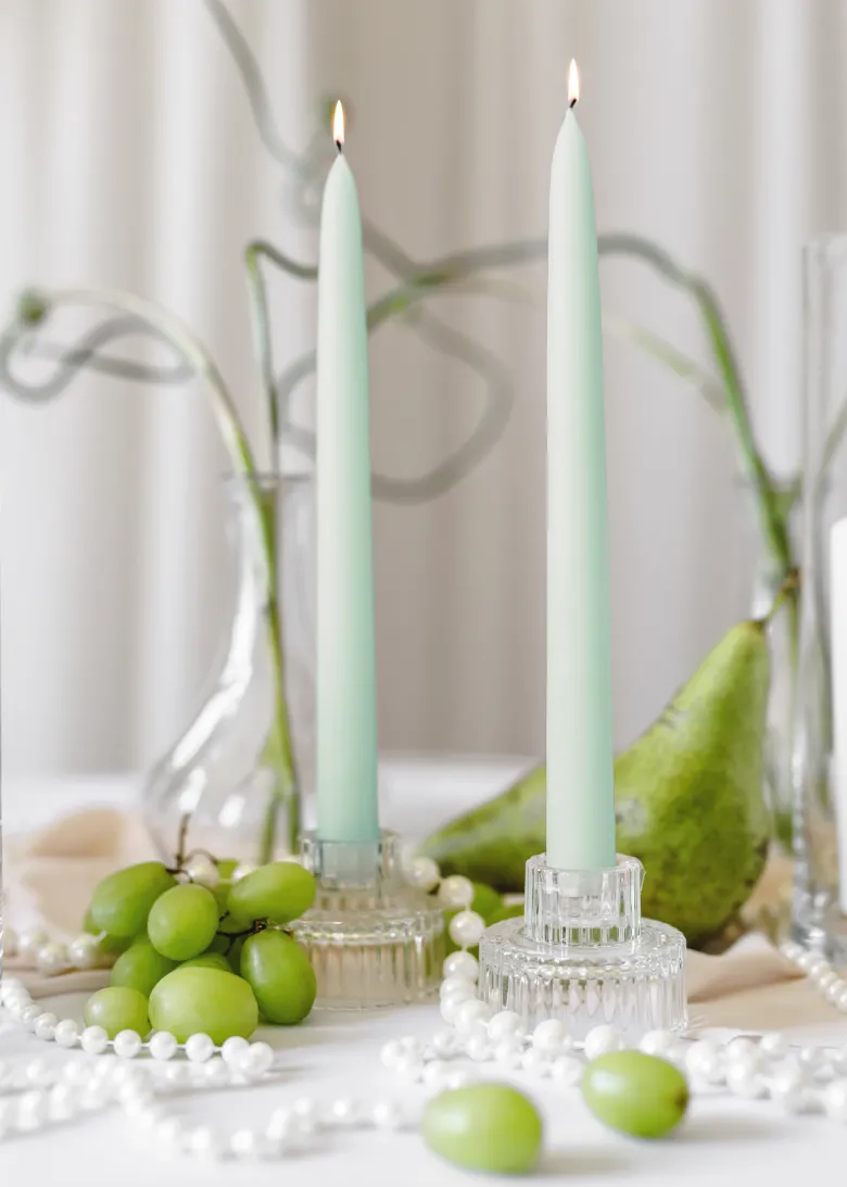 Vendbare Glas Lysestager, 4 stk.