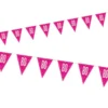 Vimpelguirlande - Pink Glitz Fødselsdag, 80 År