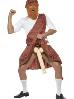 Voksen kostume: Skotte med stav
