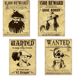 Wanted Pirates Cutouts