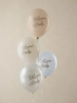Welcome Baby Balloner Blåt mix, 6 stk.