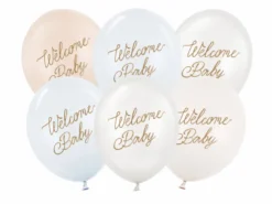 Welcome Baby Balloner Blåt mix, 6 stk.