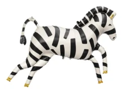 Zebra Folie Ballon, 100 x 82cm