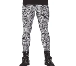 Zebra Stribet Leggings til Mænd